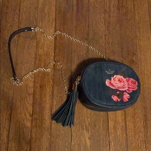 Kate Spade Denim Crossbody with Rose Detail